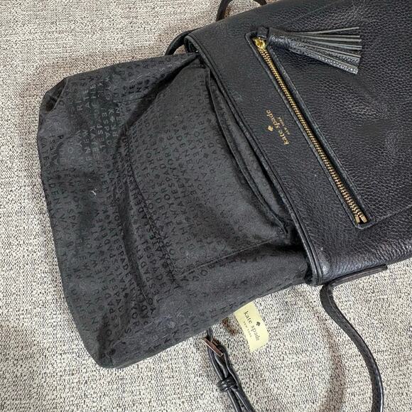 Kate Spade Crossbody Bag Chester Street Dessi Black Leather Purse Zipper Womens - Picture 2 of 6